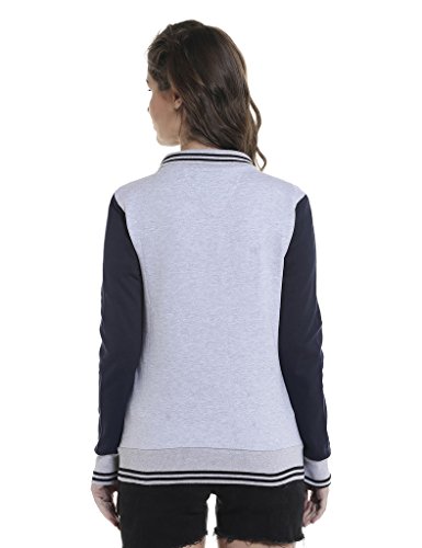 Image of PINACOLADA Women's Colorblock Sweatshirt with Ribbed Hem for Casual Wear | Low-High Neck | Long Sleeve | Button Closure | Cotton Sweatshirt Crafted with Comfort Fit for Everyday Wear