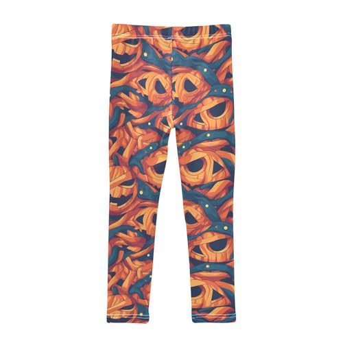 Halloween Scary Pumpkin Kids Baby Girls Basic Leggings Comfortable Full Length Athleisure Pants Gym2