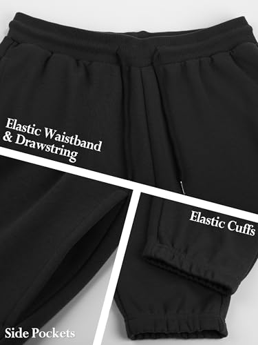 Fleece Sweatpants for Men Elastic Bottom Active Athletic Workout Jogger Pants with Pocket and Drawstring3