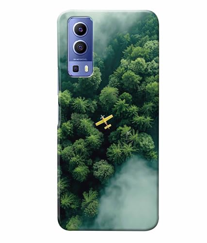 Image of Aeroplane Travel World Printed Hard Back Case Cover & Compatible for Vivo Y72 5G (Multicolor) - D1805