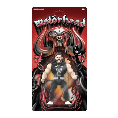 Super7 Vintage Motorhead Lemmy Kilmister - 5.5' Motorhead Action Figure with Accessories - Heavy Metal Collectibles and Retro Toys