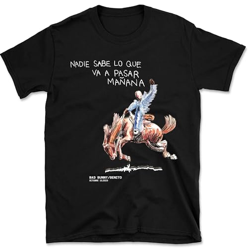 Nadie Sabe Lo Que Va A Pasar Mañana Shirt New Album 2023 Rap Hip Hop Reggaeton 2024 Tour Merch T-Shirt Black