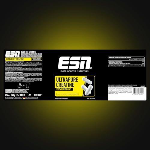 ESN Ultrapure Creatine Monohydrate, 300 Kapseln, 100 Portionen, Kreatin Kapseln, mikrofein & perfekt löslich, vegan - made in Germany 3