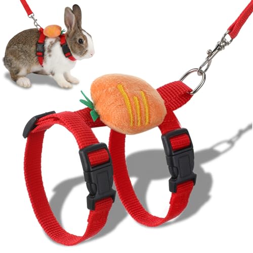 Harnais et laisse réglables pour lapin, adorable harnais pour petits animaux, cochons d'Inde, furets, chatons, chiots, accessoires de lapin