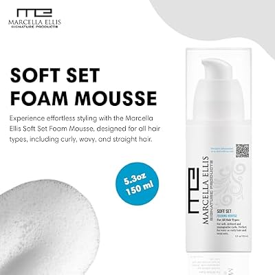Soft Set Foam Mousse, Moisturizing and Nourishing Formula for Curly, Wavy, and All Hair Types, Hair Styling Mousse for Flexible Hold, Volumizing Mousse for Hair (5.3 Oz)