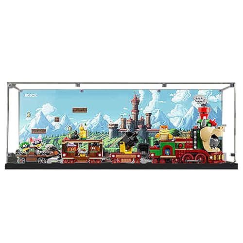 Expositor acrílico transparente para LegoSuperMario 71437, aplicable para Bowser Express Train Set, escaparate regalo (solo vitrina)