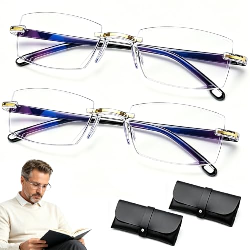 2 Stück Brille Die Sich Automatisch Der Sehstärke Anpasst Autofokus Brillen mit Selbsteinstellung Intelligente Zoom brille Automatische Fokuseinstellung Blaulichtschutz Fokus Brillen Von Nah Fern