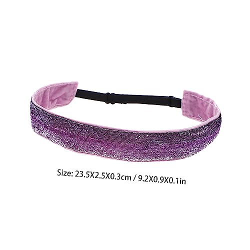 balacoo 4Pcs Sequins Sports Headband for Kids Stretchy Elastic Hairband Anti-Skid Exercise Head Wrap for Boys and Girls for Running and Sports Activities2