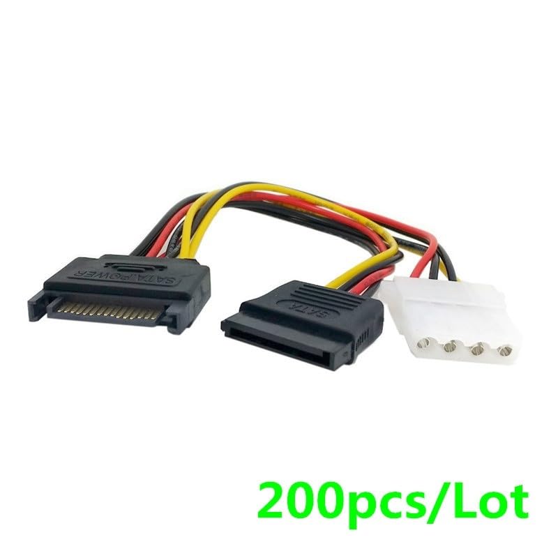 Cable divisor de energía SATA 15pin a IDE 4pin 0.2 m miniatura 2