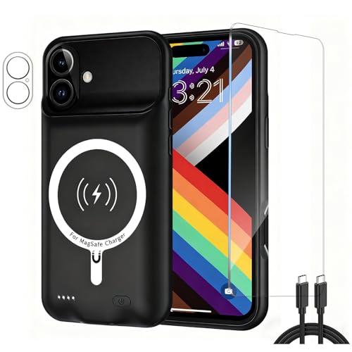 Para iPhone 17 Funda Batería Externa Portátil 10.000mAh Funda Protectora para Teléfono Móvil con Carcasa Batería Recargable