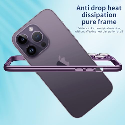 Coque iPhone bumper amovible cadre PC couverture antichoc iPhone 14 13 - 4