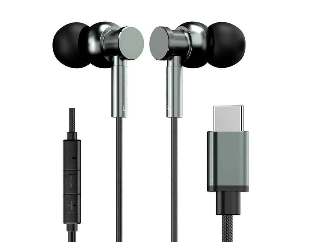 in-Ear Headphones Earphones for vivo V29 Lite Earphone Original Wired Stereo Deep Bass Hands-Free Headset Earbud with Built in-line Mic, Call Answer/End Button, Music Jack (R1-E)