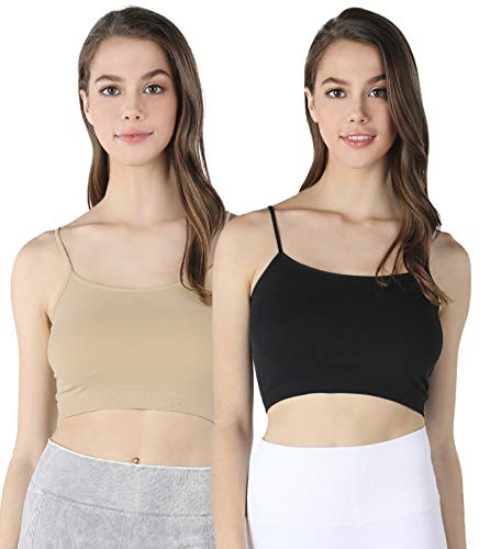 Image of NIKIBIKI Women Seamless Classic Crop Top Bralette, Made in U.S.A, One Size