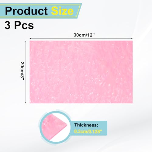Image of MECCANIXITY 3 Pcs Glitter Pearl Acrylic Sheet,12 inch x 8 inch x 1 /8 inch Pearlescent Cast Pmma Plastic Sheets Extruded Translucent Blanks for DIY Art Crafting Laser Cutting & Engraving,Pink