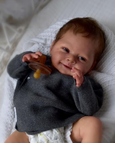 Muñeco Reborn Bebé Realista de Tela y Vinilo 18 Pulg miniatura 2