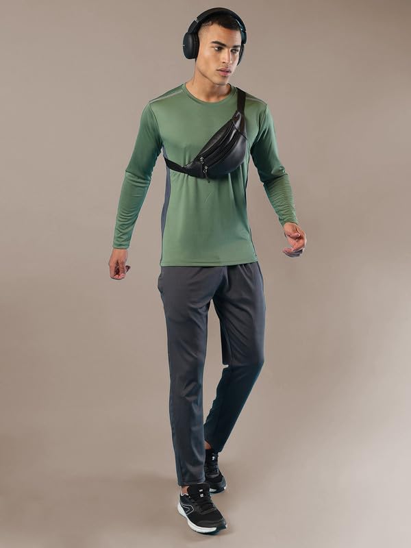 Image of CHKOKKO Gym T Shirts for Men Workout Solid Quick Dry Sports Men T-Shirts Breathable Lightweight Full Sleeve Regular Fit Round Neck Running Stylish Tshirt for man