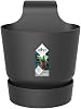 Elho Flower Pot, Plastic Regenerated Polypropylene, Living Black, ⌀ 25,07 x H 23,73 cm