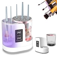 AVCXEC Elektrischer Make Up Pinselreiniger, 3 in 1 Make Up Pinsel Reiniger, Tragbarer Automatischer USB Make Up Pinselreiniger, mit Lufttrocknungsfunktion, für die Meisten Make Up Pinselgrößen