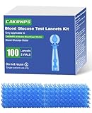 CAKRNPS Blood Glucose Test Strips, 100 lancets for Diabetes, Accurate, Auto Code, Compatible with All CAKRNPS Glucometer for Easy Blood Sugar Testing (No Monitor)