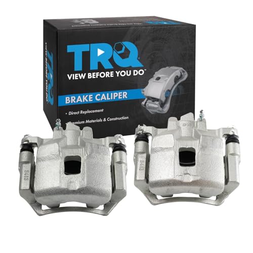 Image of TRQ Front Brake Caliper Set Brackets Hardware Zinc Coated Compatible with 1998-2002 Chevrolet Prizm 1998-2002 Toyota Corolla