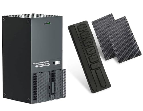 Image of TCOS TECH Dust Proof Kit For Xbox Series X Dust Plugs Dust Filter Kit Compatible with Xbox Series X Console (Black)