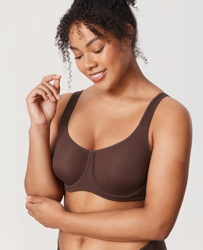 DELIMIRA Women's Confishape Full Coverage Bra Plus Size Supportive Underwire Unlined Comfortable Bras - Image 4