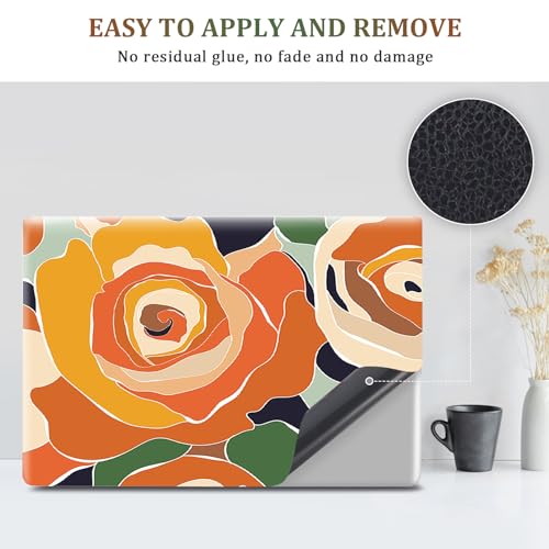 ARTSO 12 13 14 15 15.4 15.6 Inches Laptop Skin Sticker Decal Universal Netbook Skin Sticker Reusable Soft Notebook Art Protector Cover Decal, Abstract Color Flower - Thumbnail 3