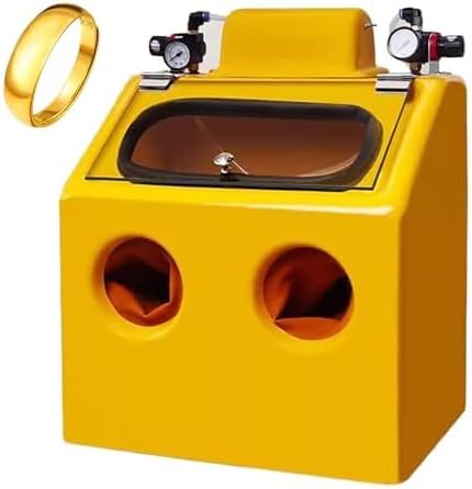 Sandblasting Cabinet Air Blaster with Foot Switch, Double Pressure Valve, Lighting & 2-Hand Operation