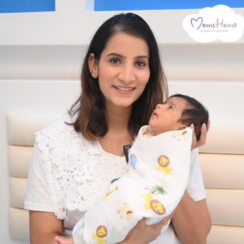 Pure Organic Cotton Baby Muslin Swaddle | Multicolour, 100x100 cm | Pack of 3