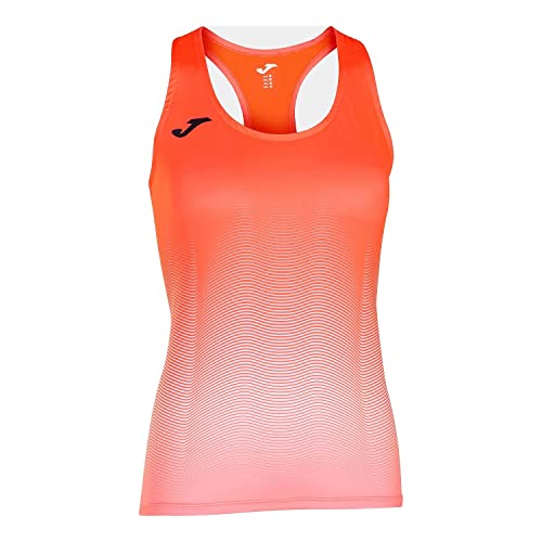 Joma Elite VII Camiseta Tirantes Running, Mujer, Coral flúor, S