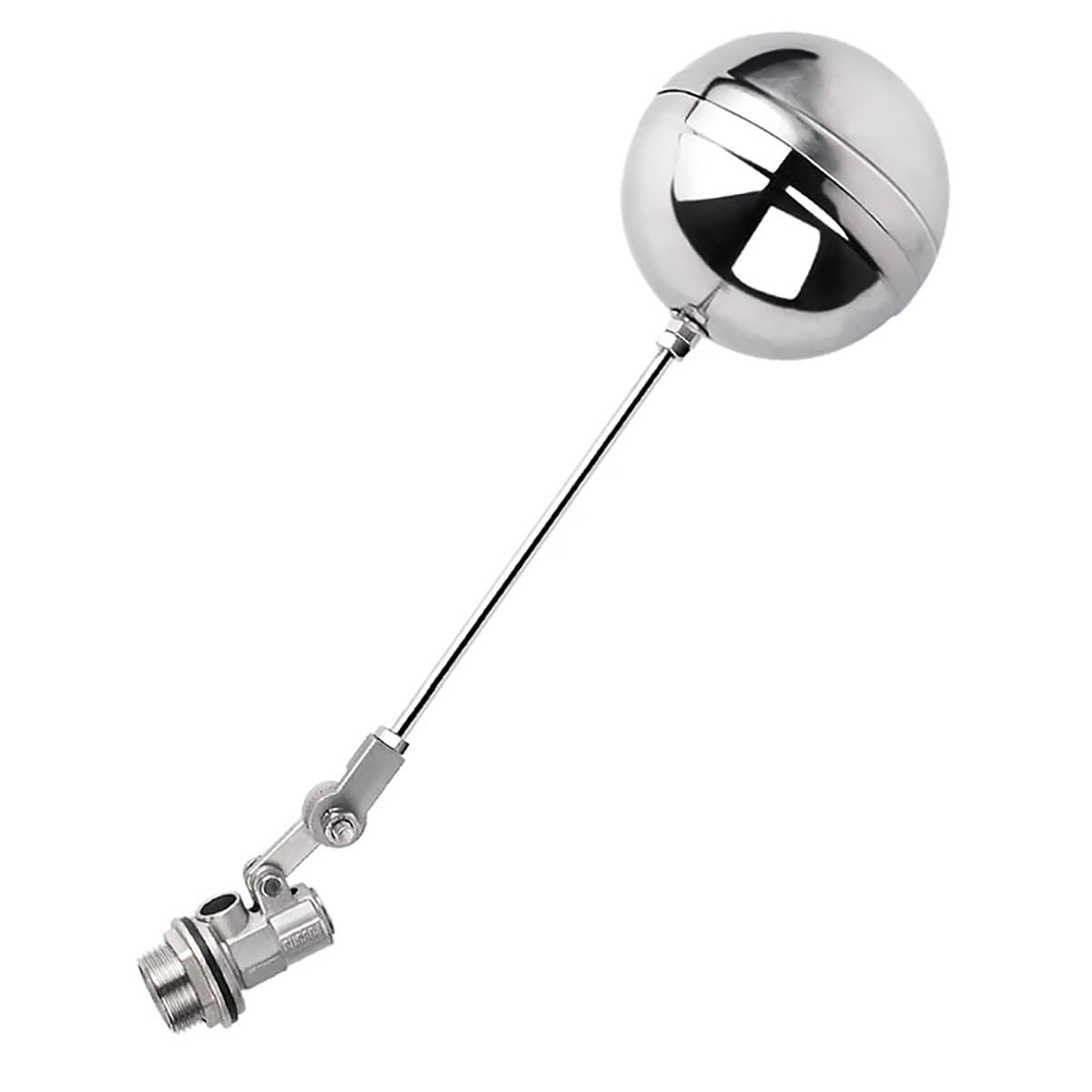 Válvula de bola flotante para tanques de agua, válvula flotante automática de metal para agua fría y caliente, control de nivel de líquido para piscinas y tanques, compatible con 1/2 a 2 pulgadas