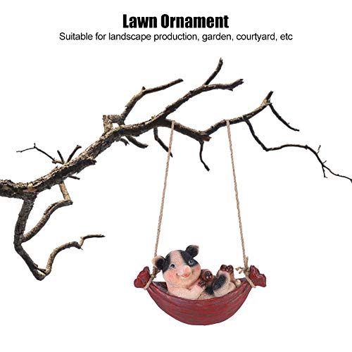Standbeelddecor, het standbeeld van de harswerf, parkdecoratie voor de binnenplaats van de binnenplaatsgemeenschap Toneeldecoratie(Swing bloem varken) - Image 5