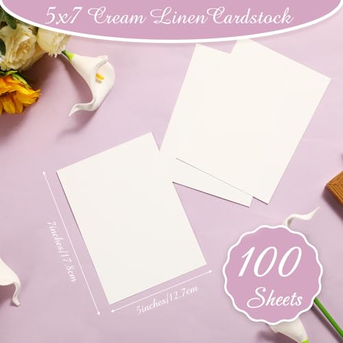 Cartulina de lino de 5 x 7 pulgadas Geosar de 250 g/m² para tarjetas de índice y notas en blanco 2