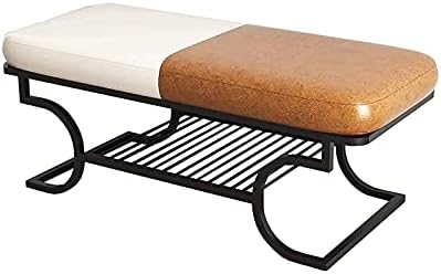 Shoe Rack,Chair Pads for Shoe Bench,Simple Door Shoes Clothing Store Sofa Stoo,Perfect for Shoe Cubby, Entry Bench,Bathroom Bench,Entryway Organizer,Hallway Or Living Room (Color : Gold) (Black)