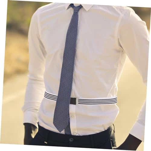 Shirt Tuck Band Non- Shirt Holder for Men Adjustable Wrinkle Belt Stylish and Stripes for Keeping throughout The Day4