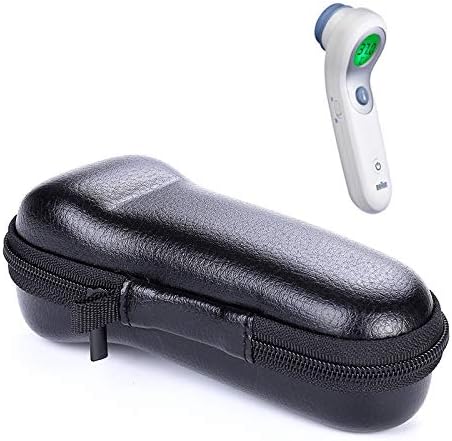 Portable Thermometer Gun Case Fit for Braun Thermoscan NTF3000 No- Touch Forehead Ear Thermometer Gun Box Travel Protective Carrying Storage Organizer Shockproof Safe Holder