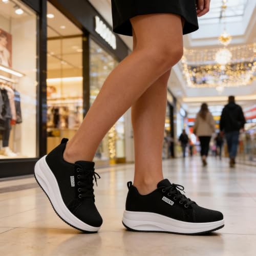 Image of Walking Shoes for Women Air Cushion Nurse Slip Resistant Work Sock Sneakers Food Service Platform Comfortable Weight Light