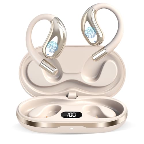 Open Ear Clip Wireless Earbuds Bone Conduction Headphones...