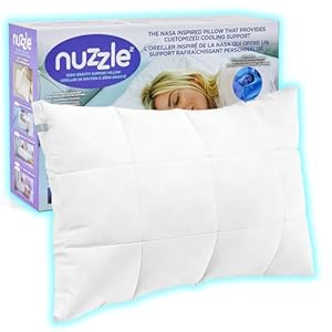 Nuzzle Cooling Adjustable Pillow for Side Sleepers, Luxury Standard Size Bed Pillow Hotel Collection – Best Adjust Height Soft Firm Pillow for Back, Stomach or Side Sleepers – Home Gifts