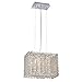 Elegant Lighting 1291D14C-CL/SS Moda Collection 2-Light Hanging Fixture Swarovski Strass/Elements Crystals with Chrome Finish