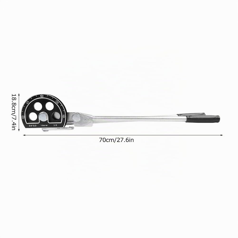 Outil à Main de Cintreuse de Tuyaux de 19 Mm 3/4 Pouces 180 ° en Acier + Alliage D'Aluminium Cintreuse de Tubes Manuelle de Haute dureté pour Plier des Tubes en Cuivre et en