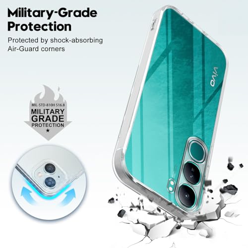 Image of Jkobi Back Cover for Vivo Y300 (Silicone Clear Shockproof Case with Camera Protection and Dust Plugs | Transparent)