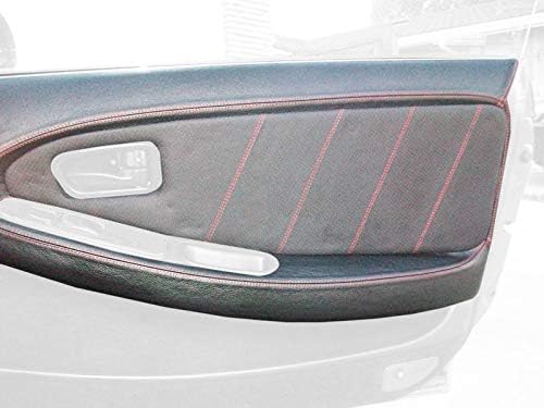 RedlineGoods Door Panel Covers Compatible with Toyota MR2 1990-99. Tailor Made - not Universal. Genuine top-Grade Italian Latte Leather with Black Thread