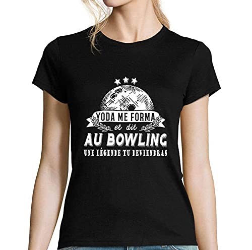 T-shirt femme bowling Planetee imprimé vintage mode rétro