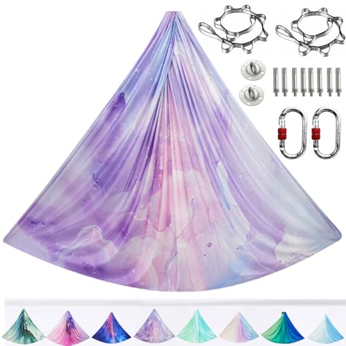 ARNTY Yoga-Set für Erwachsene, Yoga-Zubehör, 500 kg Belastung, inkl. Kompletter Installationshardware (Muti-Purple)