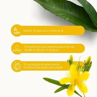 Lemuria - Iperico E.T. - Per il Tono dell’Umore e il Benessere Mentale - Estratto Totale, Integratore Alimentare a Base di Piante e Derivati - 30 ml - Made in Italy