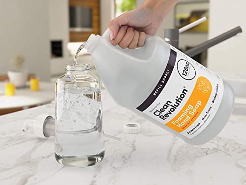 Clean Revolution Foaming Hand Soap Refill Supply Container. Ready To Use Formula. Dreamy Citrus Fragrance, 128 Fl. Oz | 4 Pack #TOP4