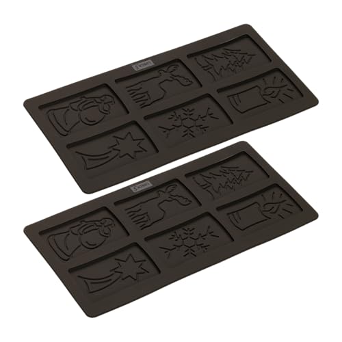 Lurch FlexiForm Spekulatius Backformen für Spekulatiuskekse 2er Set Winter Braun