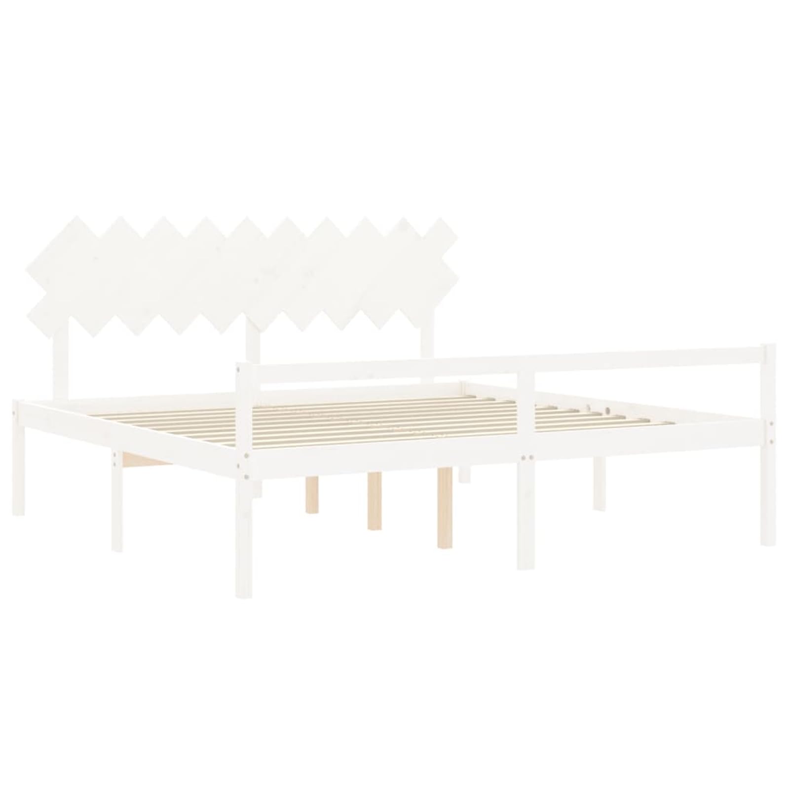 Massives Kiefernholzbett 200x200 cm mit Stauraum & robusten Latten, 45 cm Höhe - Seniorengerecht Model3195567
