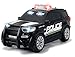 Dickie Toys Samochód policyjny Ford Interceptor XL – 25 cm duży policyjny SUV, skala 1:18, z wolnym biegiem, niebieskim światłem i syreną, dla dzieci od 3 lat